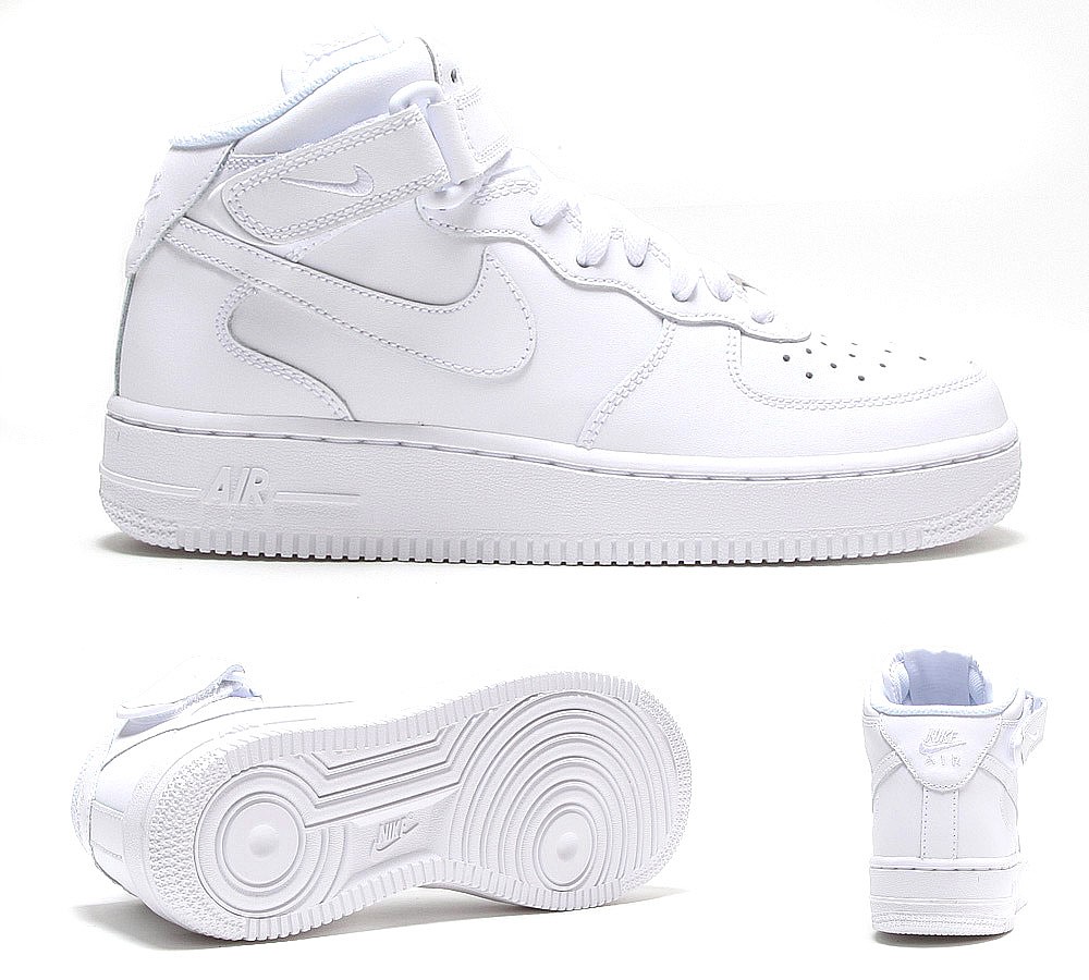 Women Nike Junior Air Force 1 Mid Trainer | White