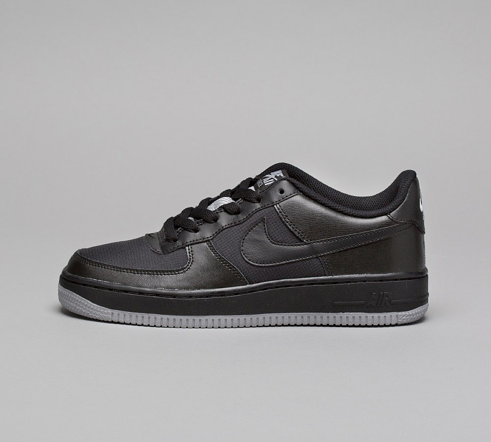 Women Nike Junior Air Force 1 LV8 Trainer | Black / Black /Wolf Grey