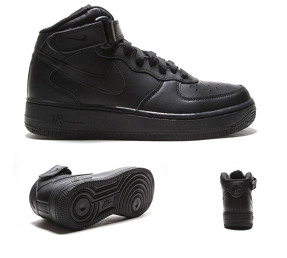 Women Nike Junior Air Force 1 Mid Trainer | Black